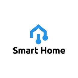 smart house logo. smart home logo icon with wireless connection concept. 
