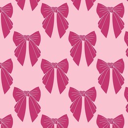 ribbons bows on a light pink background seamless pattern. template for cotton fabric for sewing, patchwork, print design tissue, textile cloth fabrics. 