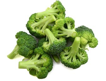 a bunch of broccoli isolated on white 