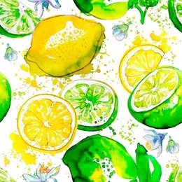 seamless pattern lemon