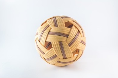 rattan ball on white backgrounds