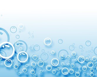 abstract blue bubbles background.