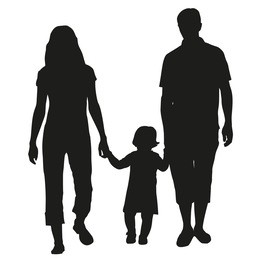 family vector silhouette