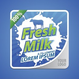 fresh milk label
