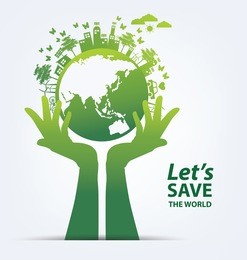 ecology concept. save world vector illustration.