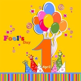 1 april. fool's day.  illustration 