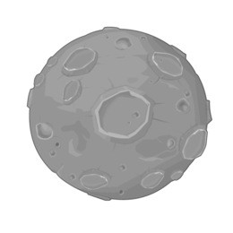 a vector illustration of the earth's moon. moon. earth's satellite moon. 
