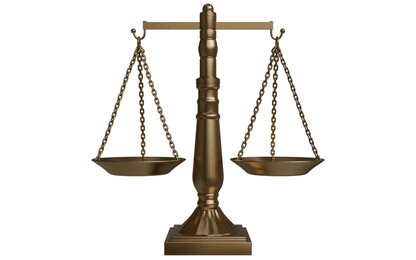 ornate gold colored balance scales