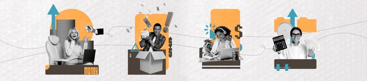 creative collage featuring vibrant design elements showcasing innovative visual trends in modern graphic art and contemporary composition