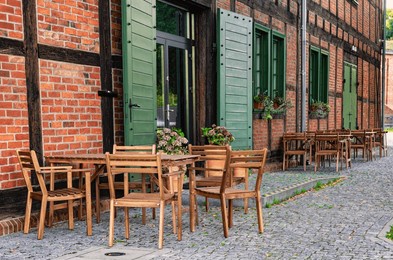 beautiful sidewalk cafe in gdansk