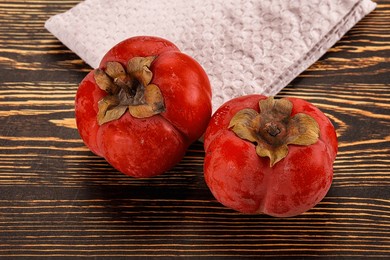 sweet and tasty fresh ripe persimmon fruit