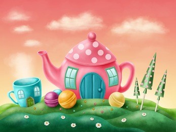fantasy teapot and teacup houses 