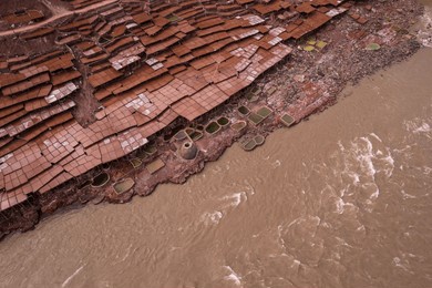 the millennium ancient salt fields in the yarlung zangbo grand canyon in batang county, sichuan