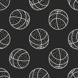 doodle baseball seamless pattern background