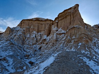 flaming cliffs site as bayanzag with dinosaurs egg fossil found at mongolia