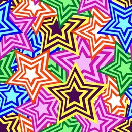 retro vivid seamless star background