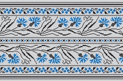 set of ethnic ornament pattern in different colors. vector illustration. from collection of baltic-slavic ornaments 