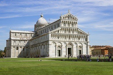 pisa cathedral in summertime in italy