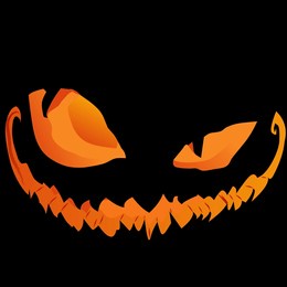 scary face illustration for halloween , pumpkin halloween face