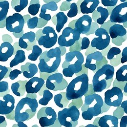 leopard skin seamless pattern. animal background watercolor vector illustration in bright colors.