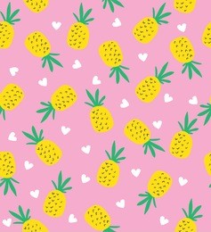 seamless pineapple pattern. cute pineapple pattern.