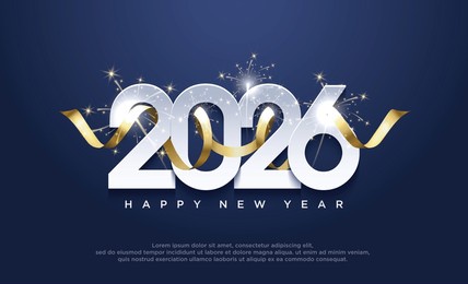 happy new year 2026 background banner. premium vector design for happy new year 2026 greetings and celebrations.