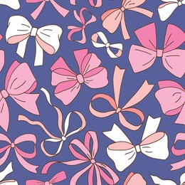 seamless vector pattern with cute hand drawn doodle bows. eps 10 vector file. perfect for textile, wallpaper or nursery print design.