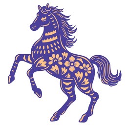 chinese traditional paper cut art - horse