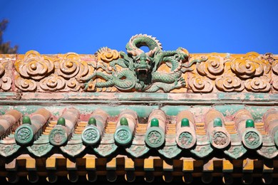 nine dragon screen in beihai park, beijing
