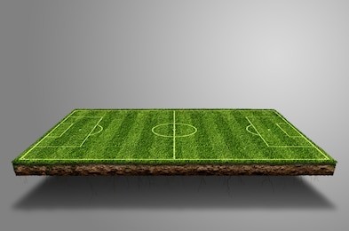 soccer field suspended