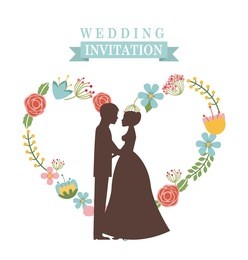wedding invitation design, vector illustration eps10 graphic 