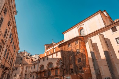 08 08 2025 rome, italy - narrow street view with historic buildings. high quality photo