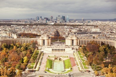 hill of trocadero and palais de chaillot, paris, france