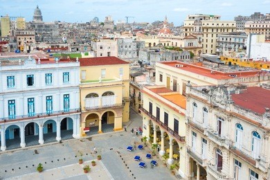 beautiful view of the old city of havana