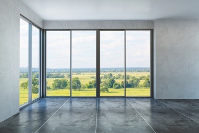 3d rendering the empty office room