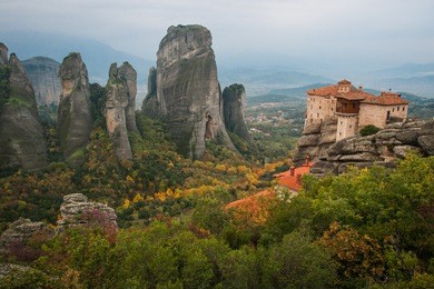 image of monastery of varvara rusanov in meteora, greece