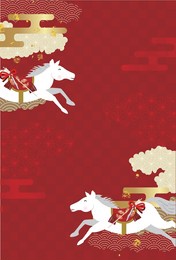 noon new year's card oriental zodiac sign background