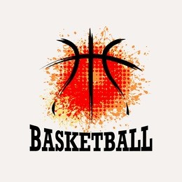 vector grunge basketball  ( t-shirt, poster, banner, backdrops design )