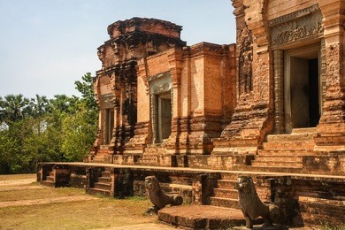 prasat kravan temple in angkor abandoned city, cambodia