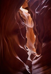 light shafts or beam at the antelope canyon in page, arizona, az, usa, an iconic landmark tourist destination