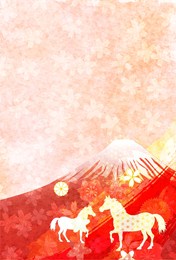 noon new year's card oriental zodiac sign background