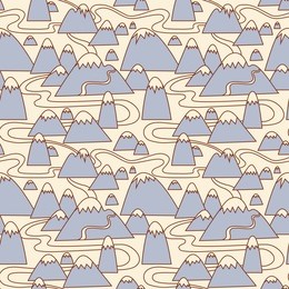 seamless pattern of mountains.