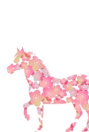 noon new year's card oriental zodiac sign background