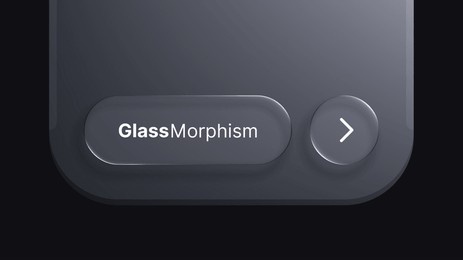 digital glass morphism ui element for modern web design and user interface. vector liquid glass buttons for web and app development.