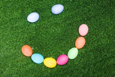 creative image of easter eggs in the form of smile and eyes