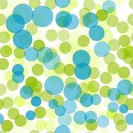 green and blue polka dots seamless background pattern