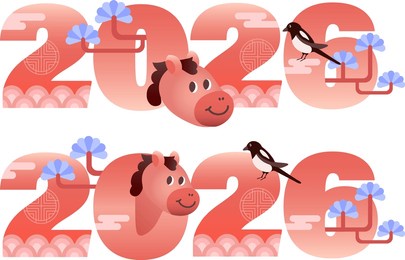 red horse illustration for 2026