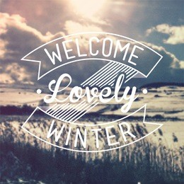 welcome lovely winter vintage vector background