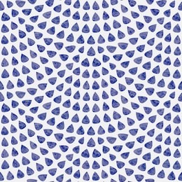 vector seamless pattern with fish scale layout. blue drop-shaped elements with watercolor texture on light grey background