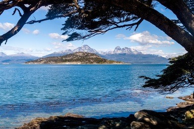 lapataia bay in national park tierra del fuego, argentina